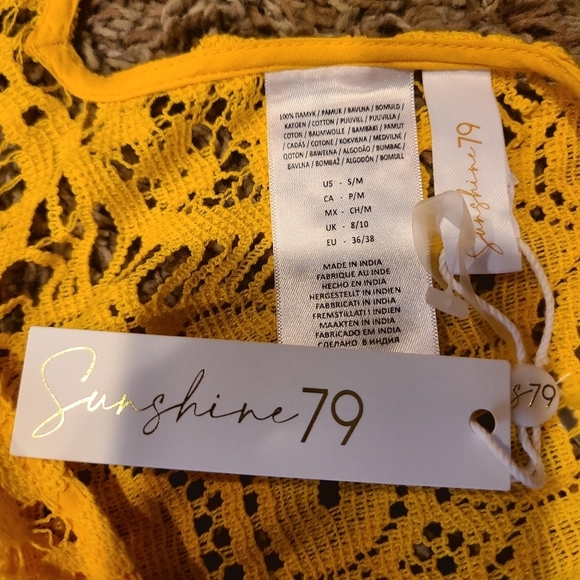 Sunshine 79 Swimsuit Cover Up Crochet Caftan NWT - Picture 3 of 3